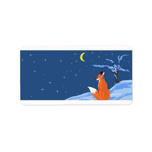 Winter Night Fox Label (Voorkant)