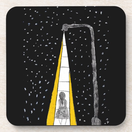 Winter Night Walk Drankjes Onderzetter (Voorkant)