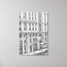 Winter NYC Upper West Side Fotografie op Canvas