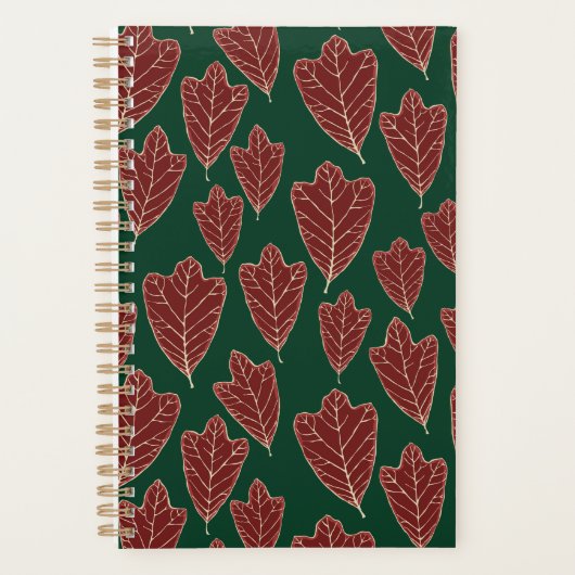 Winter Oak Leaves Pattern Planner (Voorkant)