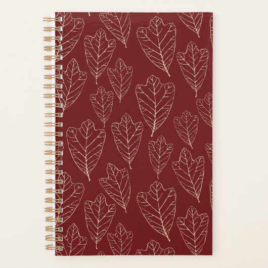 Winter Oak Leaves Pattern Planner (Voorkant)