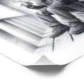 Winter Ochtend Koffie Rustiek Zwart & Wit Foto Afdruk (Hoek)