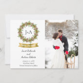 Winter- of kerstfoto's Bewaar de datum Save The Date (Voorkant)