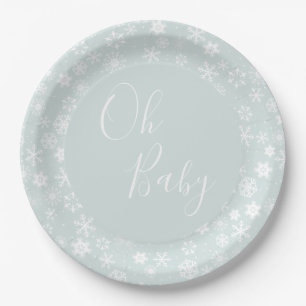 Winter Oh Baby Borden Little Snowflake Baby Papieren Bordje