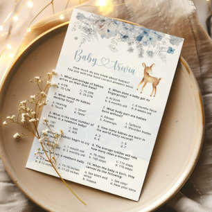 Winter oh herten blauw zilver baby trivia spel