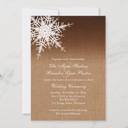 Winter Ombre Wedding Invitation Kaart (Voorkant)