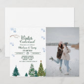 Winter onderland Kerstmis Verjaardagsfeest Kaart (Voorkant / Achterkant)