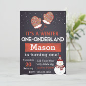 Winter One-derland (rood) Kaart (Staand voorkant)