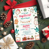 Winter Onederful Gingerbread Cookie 1st Birthday Kaart