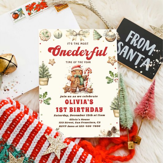 Winter Onederful Groene Kerstkoekje Verjaardag Kaart