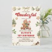 Winter Onederful Groene Kerstkoekje Verjaardag Kaart (Staand voorkant)