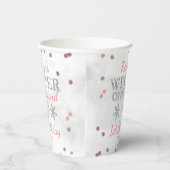 Winter ONEderland 1e verjaardag Papieren Bekers (Rechts)