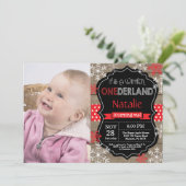 Winter Onederland 1er Anniversaire Invitation (Debout devant)
