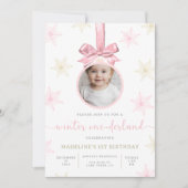 Winter Onederland 1er Anniversaire Invitation (Devant)
