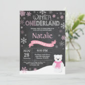 Winter Onederland 1er Anniversaire Invitation (Debout devant)