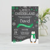 Winter Onederland 1er Anniversaire Invitation (Debout devant)