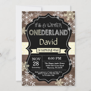 Winter Onederland 1er Anniversaire Invitation