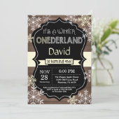 Winter Onederland 1er Anniversaire Invitation (Debout devant)