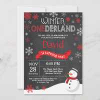 Winter Onederland 1er Anniversaire Invitation