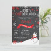 Winter Onederland 1er Anniversaire Invitation (Debout devant)