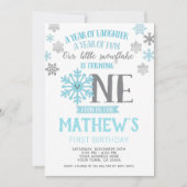 Winter Onederland 1er Anniversaire Invitation (Devant)