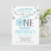 Winter Onederland 1er Anniversaire Invitation (Debout devant)