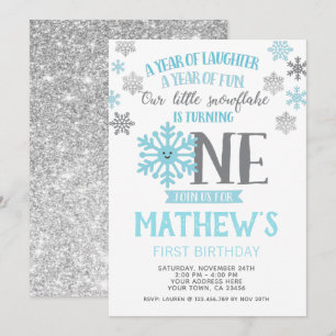 Winter Onederland 1er Anniversaire Invitation