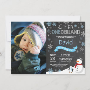 Winter Onederland 1er Anniversaire Invitation