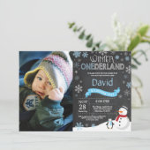 Winter Onederland 1er Anniversaire Invitation (Debout devant)