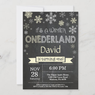 Winter Onederland 1er Anniversaire Invitation