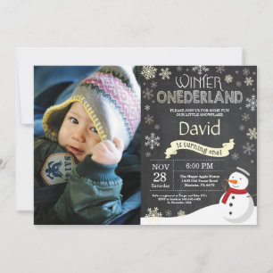 Winter Onederland 1er Anniversaire Invitation