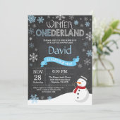 Winter Onederland 1er Anniversaire Invitation (Debout devant)