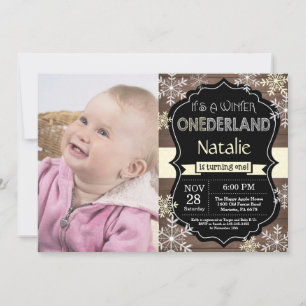 Winter Onederland 1er Anniversaire Invitation