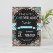 Winter Onederland 1er Anniversaire Invitation (Debout devant)