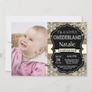 Winter Onederland 1er Anniversaire Invitation