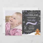 Winter Onederland 1er Anniversaire Invitation (Devant)