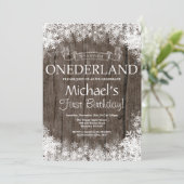 Winter Onederland 1er Anniversaire Invitation (Debout devant)