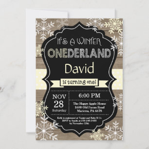 Winter Onederland 1er Anniversaire Invitation