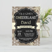 Winter Onederland 1er Anniversaire Invitation (Debout devant)