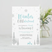 Winter Onederland 1er Anniversaire Invitation - Ga (Debout devant)