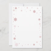 Winter Onederland 1er anniversaire Invitation Girl (Dos)