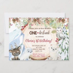 Winter Onederland 1er, invitation de premier anniv