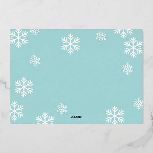 Winter ONEderland 1st Birthday Blue Silver Folie Uitnodiging (Achterkant)