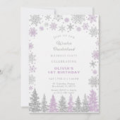 Winter ONEderland 1st Birthday Invitation Editable (Devant)