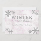 Winter ONEderland 1st Birthday Party Kaart (Voorkant)