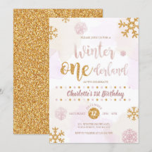 Winter Onederland 1st Birthday Roos Gold en Gold