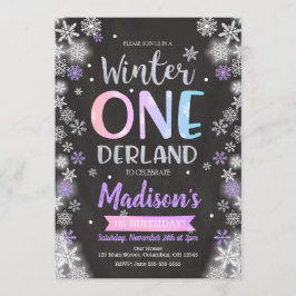 Winter ONEderland 1st Birthday Uitnodiging