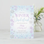 Winter Onederland Anniversaire Fête Invitation (Debout devant)