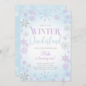 Winter Onederland Anniversaire Fête Invitation (Devant / Derrière)