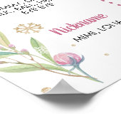 Winter Onederland Anniversaire Photo Jalon Poster (Coin)